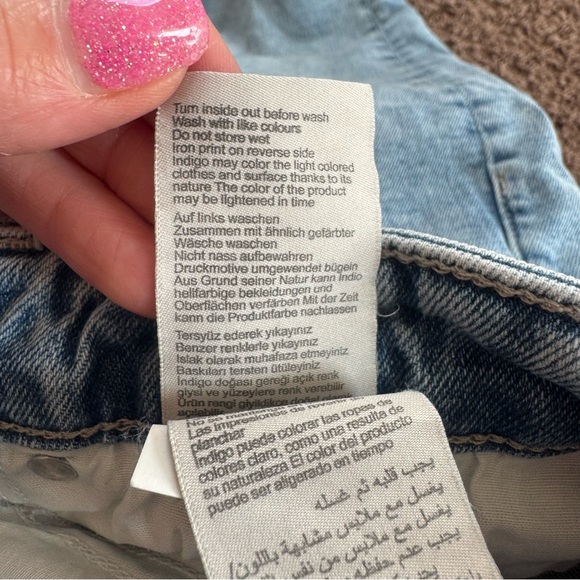 Mavi High Rise Straight Leg Jeans Raw Hem Organic Cotton Stretch 30 x 30 $128 - Picture 8 of 13